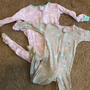 Star and Love Gerber Onsie Pajamas